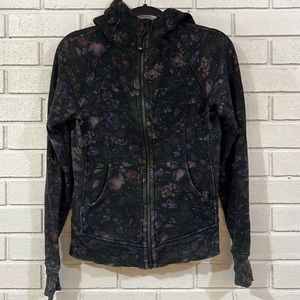 Lululemon Dark Floral Scuba Hoodie *flaw